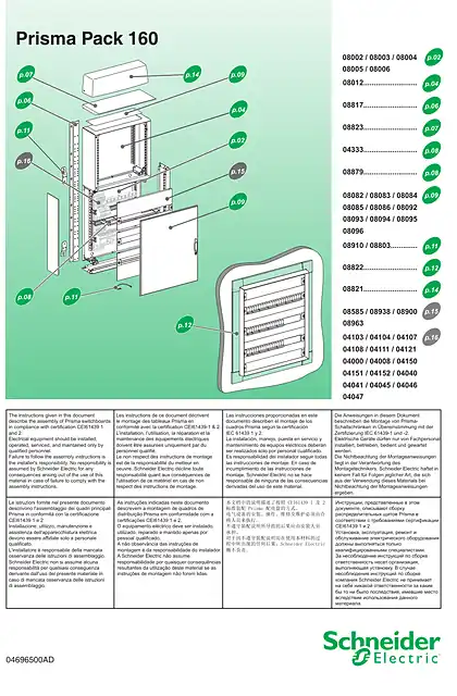 schneider施耐德Prisma Plus pack G mounting - 说明页